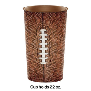 Bulk Pack of 3 Football 22 Oz Plastic Cup