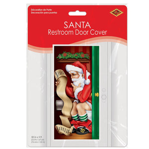 Bulk Santa Restroom Door Cover (Case of 12) by Beistle