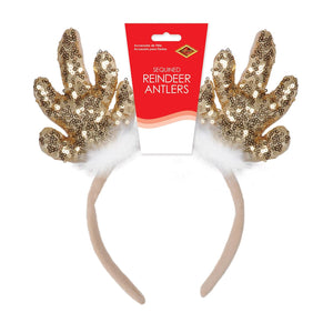 Bulk Sequined Reindeer Antlers (Case of 12) by Beistle