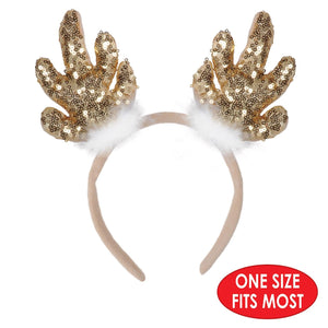 Bulk Sequined Reindeer Antlers (Case of 12) by Beistle