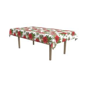 Christmas Poinsettia Tablecover - Bulk 12 Pack