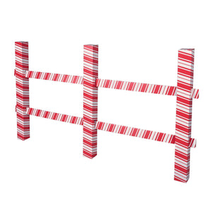 3-D Candy Cane Fence Prop - Bulk 4 Pack