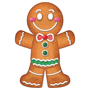 Jointed Gingerbread Man Wall Decoration - Bulk 12 Pack