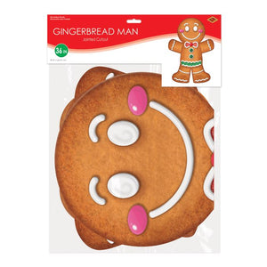 Beistle Bulk Jointed Gingerbread Man Wall Decoration - 12 Pack