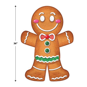 Beistle Bulk Jointed Gingerbread Man Wall Decoration - 12 Pack