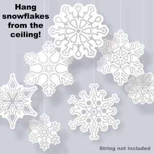 Bulk Plastic Clear Die-Cut Snowflakes (Case of 84) by Beistle