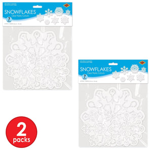 Bulk Plastic Clear Die-Cut Snowflakes (Case of 84) by Beistle