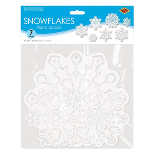 Bulk Plastic Clear Die-Cut Snowflakes (Case of 84) by Beistle