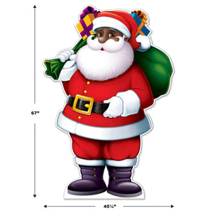 Beistle Santa Stand-Up - 67 inch x 45.25 inch, Christmas Decor, 1/pkg, 4/case