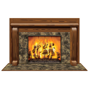 Christmas Fireplace Insta-View Decoration - Bulk 6 Pack