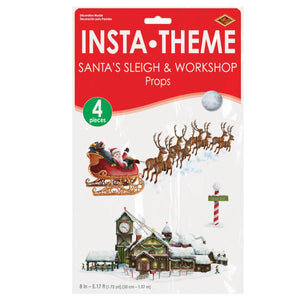 Christmas Santa's Sleigh & Workshop Props