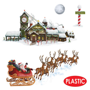 Christmas Santa's Sleigh & Workshop Props