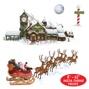 Christmas Santa's Sleigh & Workshop Props