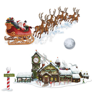 Christmas Santa's Sleigh/Workshop Props - Bulk/48 Props