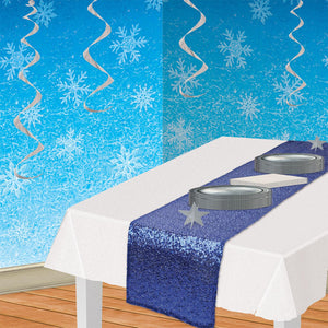 Bulk Frozen Snowflakes Backdrop Decoration (Case of 6) by Beistle