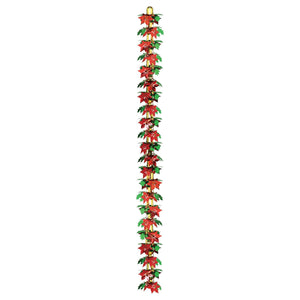 Christmas Poinsettia/Holly Garland/Column - Bulk 12 Pack