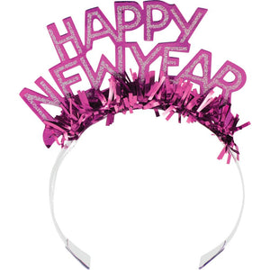 Bulk Pack of 5 New Year's Foil & Glitter Tiara