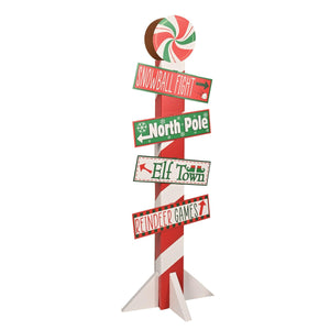 Christmas 3-D North Pole Directional Post Prop - Bulk 4 Pack