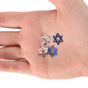 confetti Star of David - blue & silver