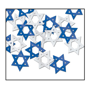 Confetti Star Of David blue/silver (0.5 Oz/Pkg) - Bulk/12 Packs