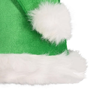 Bulk Green Santa Hat with Plush Trim (Case of 12) by Beistle