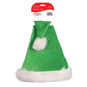 Bulk Green Santa Hat with Plush Trim (Case of 12) by Beistle