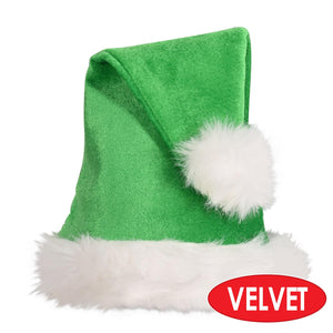 Bulk Green Santa Hat with Plush Trim (Case of 12) by Beistle