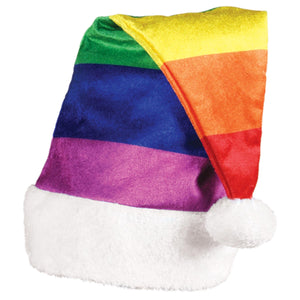 Christmas Rainbow Santa Hat - Bulk 12 Pack