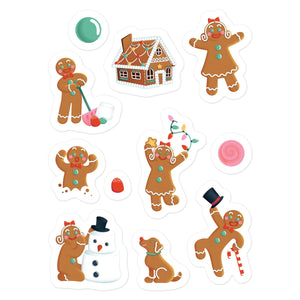 Gingerbread Stickers - Bulk/48 Sticker Sheets