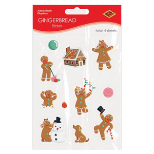 Beistle Bulk Gingerbread Stickers - 48 Sticker Sheets