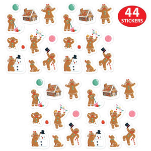 Beistle Bulk Gingerbread Stickers - 48 Sticker Sheets