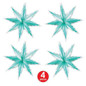 2-Tone Metallic Snowflakes, party supplies, decorations, The Beistle Company, Winter/Christmas, Bulk, Holiday Party Supplies, Christmas Party Supplies, Christmas Party Decorations, Snowflakes Christmas Decorations