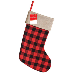 Bulk Red and Black Plaid Stocking (Case of 12) by Beistle