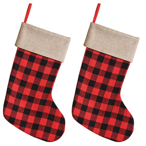 Bulk Red and Black Plaid Stocking (Case of 12) by Beistle