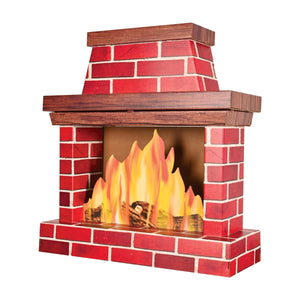 Christmas 3-D Fireplace Prop - Bulk 4 Pack