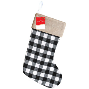 Bulk Black and White Plaid Stocking (Case of 12) by Beistle