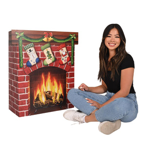 Beistle 3-D Christmas Fireplace Prop