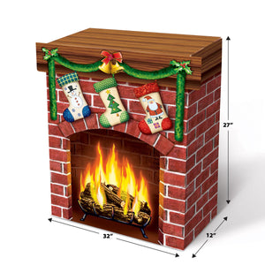 Beistle 3-D Christmas Fireplace Prop