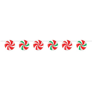 Christmas Peppermint Streamer - Bulk 12 Pack