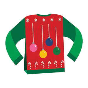 Christmas 3-D Ugly Sweater Centerpiece - Bulk 12 Pack