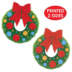 Beistle Bulk Holly/Wreath Cutout Decorations - 72 Pack