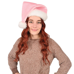 Bulk Light Pink Santa Hat (12 Pkgs Per Case) by Beistle