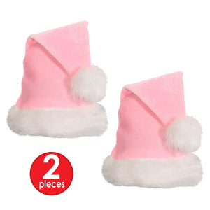 Bulk Light Pink Santa Hat (12 Pkgs Per Case) by Beistle