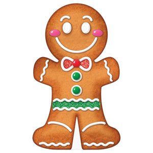 Gingerbread Man Cookie Stand-Up Decoration - Bulk 4 Pack