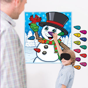 Beistle Pin The Nose On The Snowman Game