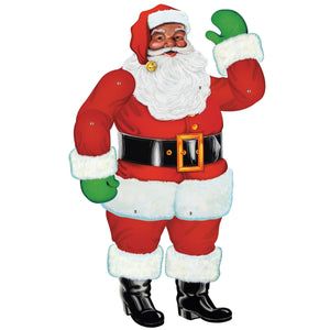 Jointed Santa Wall Decoration - Bulk 12 Pack