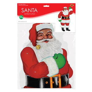 Beistle Bulk Jointed Santa Wall Decoration - 12 Pack