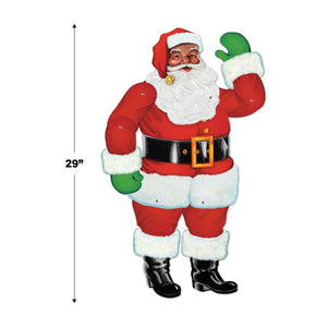 Beistle Bulk Jointed Santa Wall Decoration - 12 Pack