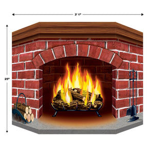 Bulk Christmas Brick Fireplace Stand-Up (Case of 6) by Beistle