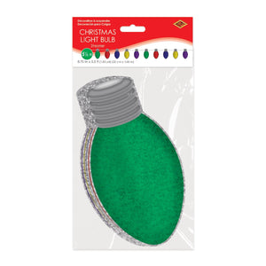 Beistle Christmas Light Bulb Streamer - 8.75 inch x 66 inch, Holiday Banners, 1/pkg, 12/case